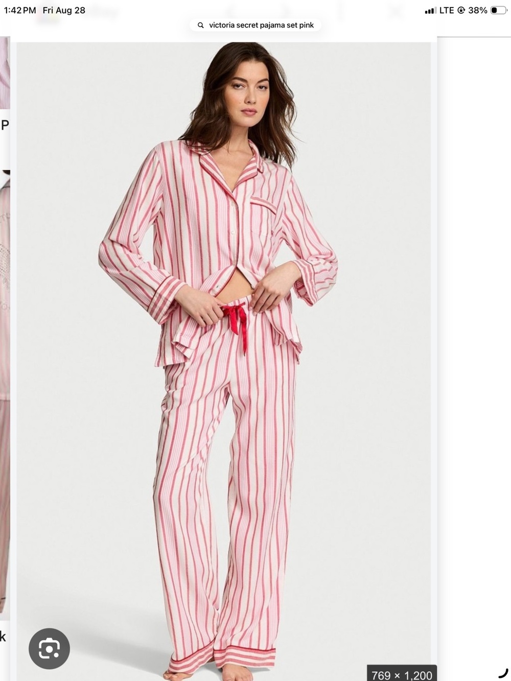 Victoria secret Classic Red Stripe Pajama Set